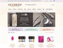 Tablet Screenshot of faceandbodyshoppe.com